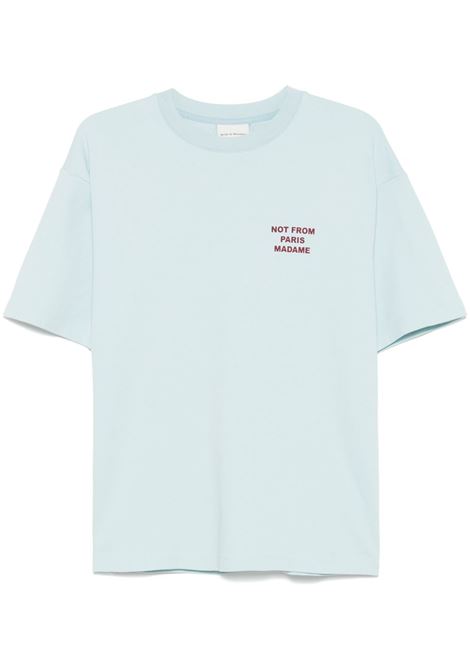 T-shirt con slogan in azzurro Drôle De Monsieur - uomo